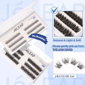 Natural Look Cluster Lashes C D Curl 8 13mm Mixed DIY Lash Extensions Soft Volume Individual Self Extensions Lashes