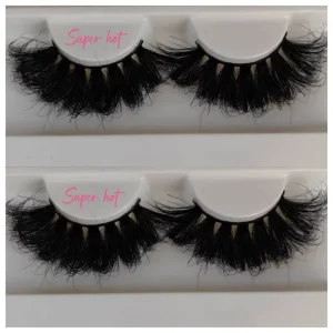 Natural Look Eyelash D Curl Full Strip Eyelashes Vendors Custom 10mm to 30mm Handmade 5D Fluffy Real Mink Lashes