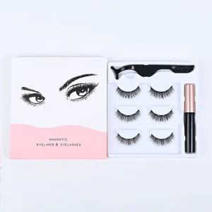 Natural Look False Lashes Kit Effortless Magnetic Eyelashes with Eyeliner No Glue Needed Comfortable Magnetic Eyelash Set