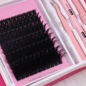 Natural Look Fluffy Cluster Lashes Individual Cluster DIY Eyelash Extensions