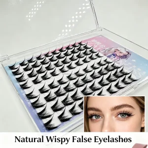 Natural Look Handmade Individual Lashes Synthetic Fiber New Style for Makeup Artists