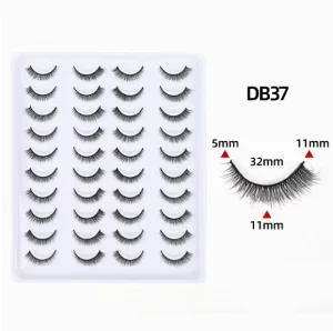 Natural Look One Piece Lash Extensions Short Fluffy 3D Curl False Eyelashes Easy DIY Makeup Lashes
