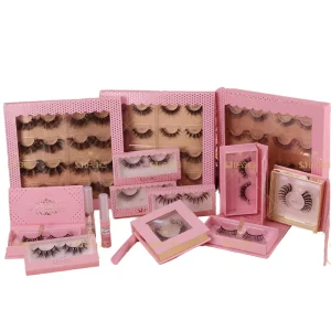 Natural Look Real Mink Lashes Fluffy Soft Handmade Strip Lashes Daily Makeup Vegan Eyelash Customized Packaging