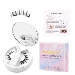 Natural Look Reusable Magnetic Eyelashes Kit Full Strip Eyelashes with Applicator No Glue Needed