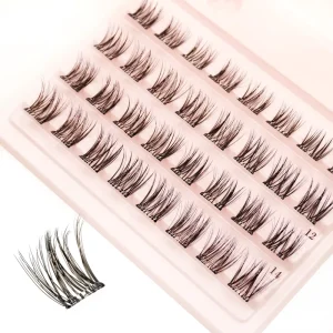 Natural Look Self Adhesive Eyelashes Reusable Self Adhesive Lash Clusters Wispy Press on Lashes No Glue Needed 10 16MM