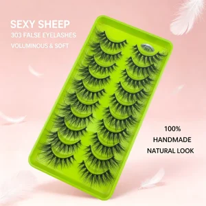 Natural Look Silk False Eyelashes Lightweight Long Reusable Handmade Lashes for Daily Makeup and Wedding Parties