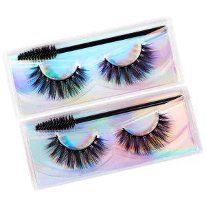 Natural Looking 3D Silk Faux Mink Fake Synthetic False Eyelashes Lashes Vendor Customized Label and Package