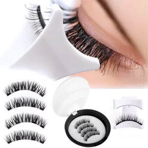 Natural Magnetic False Eyelashes Kit Soft Magnet One Piece Lash Extension Wispy Volume Reusable Glue Free Makeup Tool Set