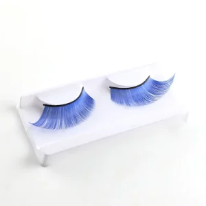 Natural Makeup Trend Colorful 3D 20mm Mink Fur Colored Glow in the Dark Self-adhesive Eyelash Full Strip Lashes
