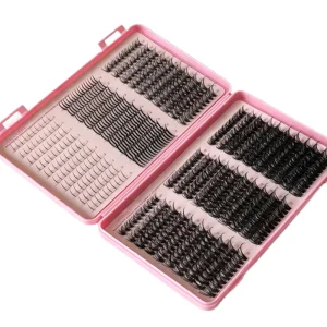 Natural Mink Lash Clusters Big Trays Custom Volume Fluffy Cluster Lashes Kit Private Label Wispy Diy Lash Book Vendors