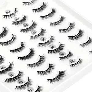 Natural Mink Lashes Private Label Packaging False Lashes Full Strip Lash Vendor for Women Makeup