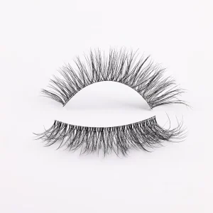 Natural Own Brand Invisible Band 3d Faux Mink Lashes Private Label Faux Mink Eyelashes