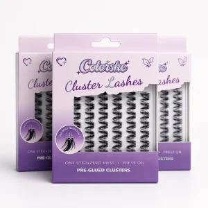 Natural Self Adhesive Superfine Band Segment Cluster Lashes Long Lasting Press on DIY Eyelashes Pre Bond
