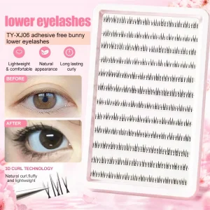 Natural Short Lower Eyelashes 6 8mm Under Eye Lashes Soft Thin Band Daily Wear False Lashes Bulk Supply