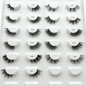 Natural Short Silk Full Strip Cat Eye Eyelashes 7 Pairs Wispy Short Natural Lash Corner Half Lashes
