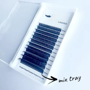 Natural Soft Handmade 12 Rows 0.03/0.05/0.07/0.10mm Matte Dark Black 8-15mm C/CC/D Curl Silk Volume Synthetic Eyelashes