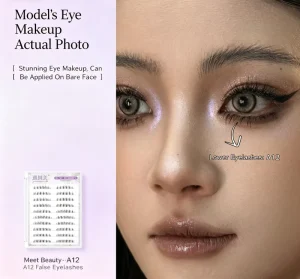 Natural Soft Lower False Eyelashes Cluster Lashes Clear Band Segment Natural Look Strip Eyelashes