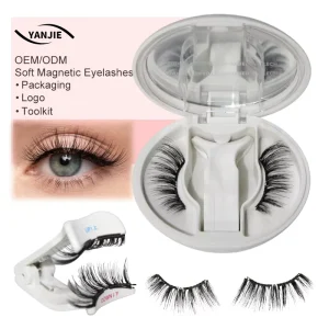 Natural Soft Magnetic Eyelashes Natural Look Reusable Glue free Soft Magnetic False Lashes Lightweight