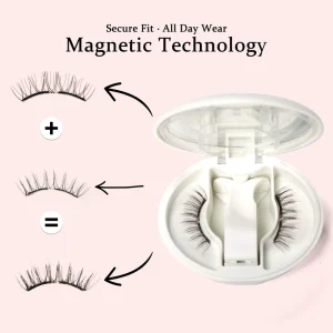Natural Soft Magnetic Eyelashes Reusable Flexible Magnetic Lashes Lightweight Soft Magnetic Eyelashes with Applicator