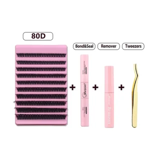 Natural Squirrel Style DIY Cluster Eyelash 9 13mm C Curl Fine Tip Individual Lashes Lightweight Daily