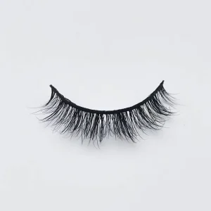 Natural Style 12MM Real Mink Eyelashes Handmade 3D Strip Lashes with Winged Style Private Label Box