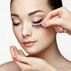 Natural Style Clear Bottom False Eyelashes Handmade Synthetic Hair Invisible Lash Band Plastic Cotton