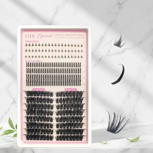 Natural Style Handmade DIY Cluster Lashes Soft Comfortable Segment Eyelash Extension 3D Fluffy Fairy Spike Mixed Style Reusable