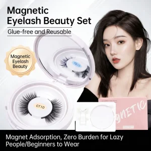 Natural Style Handmade Easy to Apply False 3D Plant Fiber Eyelashes Magnetic Lashes No Glue No Eyeliner Reusable