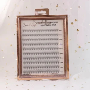 Natural Style Individual False Eyelash Extensions Cluster Volume Lashes Makeup Synthetic Hair