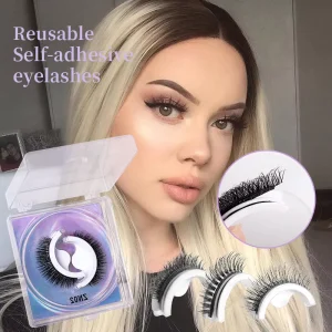 Natural Style PBT Soft Band Faux Mink Wispie False Eyelashes Synthetic Invisible Wispy Short Faux Cils Lashes