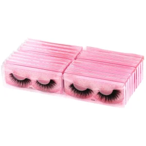 Natural Superfine Band False Lashes Custom Logo Packaging Soft Faux Mink Thick Style Full Strip Eyelashes