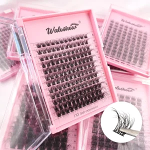 Natural Synthetic Hair for Cluster Lashes 12 Rows Pointy Thin Base DIY