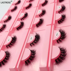 Natural Vegan Lashes Wispy Extension Effect Fluffy Full Strip False Eyelashes Curly and Messy Eyelashes