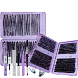 Natural Volume Cluster Bottom Lashes Eyelash Book Private Label Custom Segmented Lashes Long Wearing