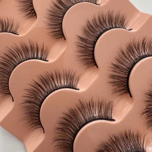 Natural Volume False Eyelashes Thick Style Russian Lashes Full Strip Eyelashes