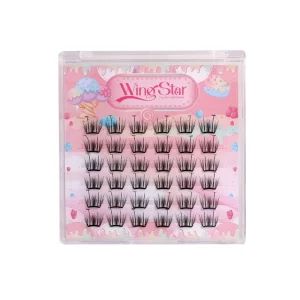 Natural Wispy Cluster Lashes Individual Eyelash Extensions Lightweight False Lashes DIY Lash Clusters for Daily Office Makeup