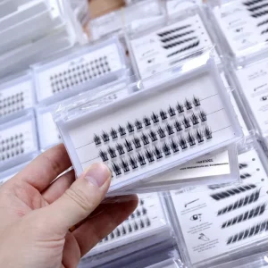 Natural Wispy Lash Clusters Synthetic Hair False Eyelash DIY Lash Pre glued Segment Lashes OEM ODM