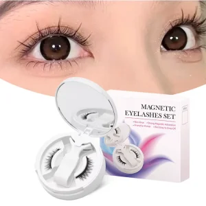 Naturel Reusable Magnetic Eyelashes Full Strip with Applicator Faux Cils Magnetic Eyelashes Full Strip Eyelash Applicator