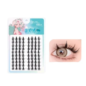 Naughty Elf Comic Single Cluster Segmented Little Devil Large Capacity Synthetic Thick Machine Made Eyelash Eyelash Extensions