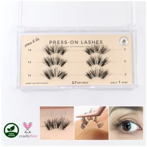 New 3-7 Days Lasting Waterproof Lashes Self Adhesive Handmade Invisible Pre Glued Half Strip Lash