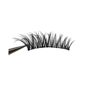 New 3 7 Days Pre Glued Synthetic Hair Invisible Clear Band Half Lashes for C D for 10 20mm Full Strip Eyelashes