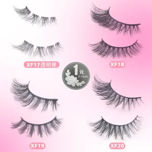 New 5 Pairs Silk Lashes 5D Faux Mink Eyelashes Strip Custom Packing Box with Private Logo