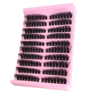 New 5D Reusable Handmade Cluster Lashes 80D Mix Lengths Wispy Thick Eyelash Clusters Individual Lashes DIY Eyelashes Extension