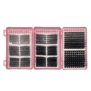 New Arrival Fiber for False Eyelashes for Outer Corner DIY 42 Row Semi Handmade Curved Naturally Curling Clusters
