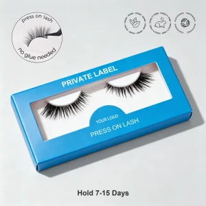 New Arrival Handmade Plant Fiber Press on Nature Eyelashes Self Adhesive Pre Glued Strip Wispy Lashes