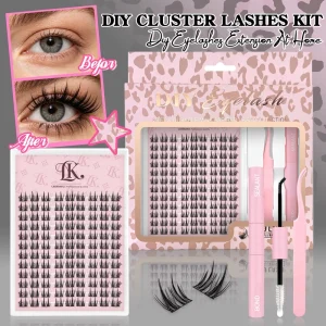 New Arrival Lashes Extension Private Label Fluffy Lash Cluster with Spikes and Bottom Hot Selling Diy Lash Clusters