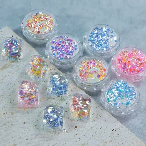 New Arrival Premium 3D Bubble Sequins Bulk Chunky Bubble Glitters for Resin Nail Art Crafts Decoration