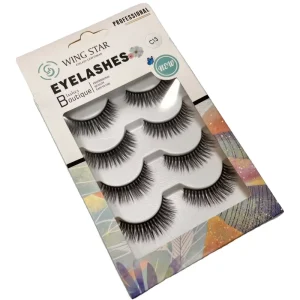 New Arrival QINGDAO WINGSTAR High Quality Strip Eyelashes 4 Pair Package Eyelashes