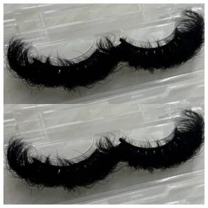 New Arrival Super D Curl Strip Lash Bulk Factory Full Strip Eyelashes 25mm Private Label 5D 8D Fluffy Real Mink Lashes
