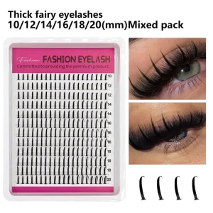 New Arrival Thick fairy Eyelash Spike Lashes Wet Eyelash Look DIY Eyelash Extensions 10 20mm Mixed Tray